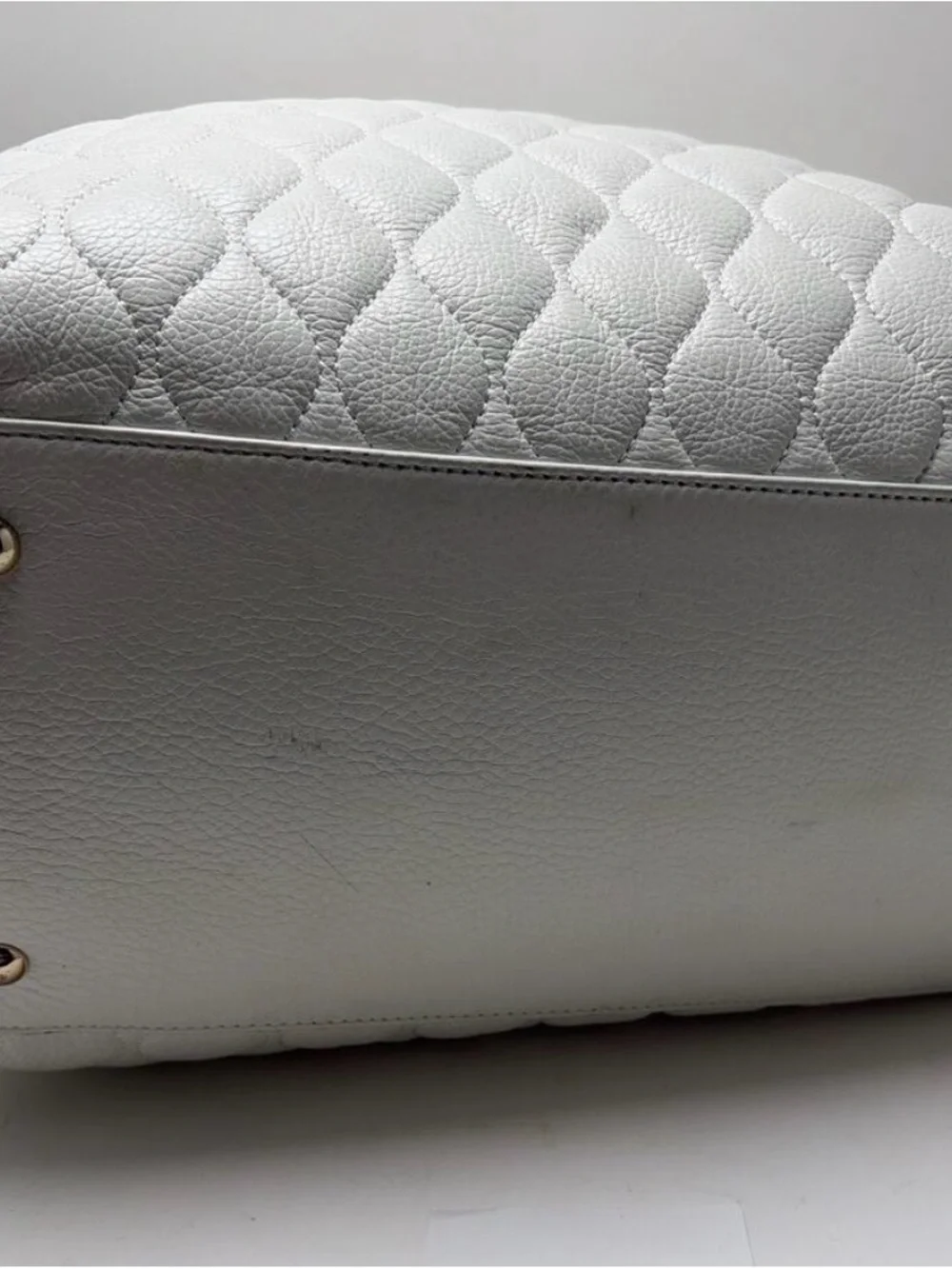 Vera Bradley White Quilted Tote with Double Straps